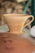 Ceramic V60 coffee dripper decorated with Triskele Celtic stamp 