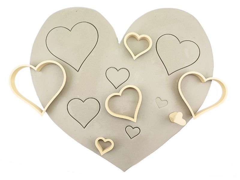 和洋裁材料 Asimetric Heart / GeazlaCutters Heart cutter | Relyef pottery tools – Rélyéf
