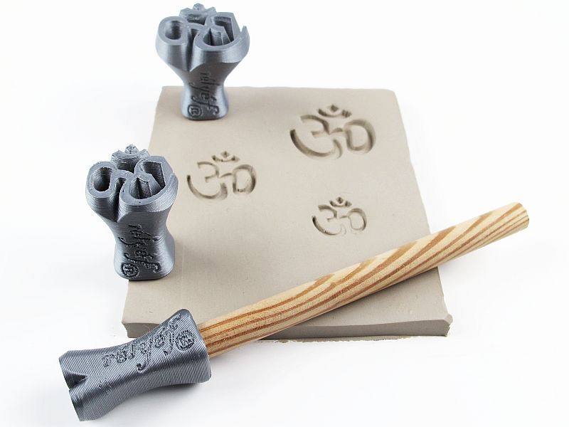 Om symbol stamps, Clay stamps