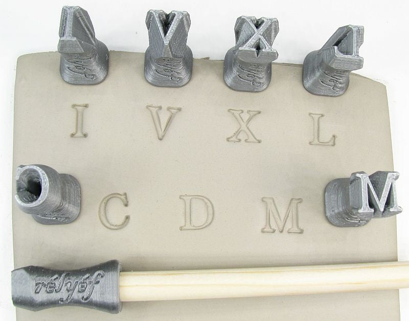 Marion Roman Numerals, Clay stamps
