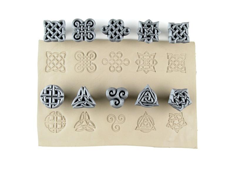 Celtic Symbols & Knots Clay stamps Relyef pottery tools