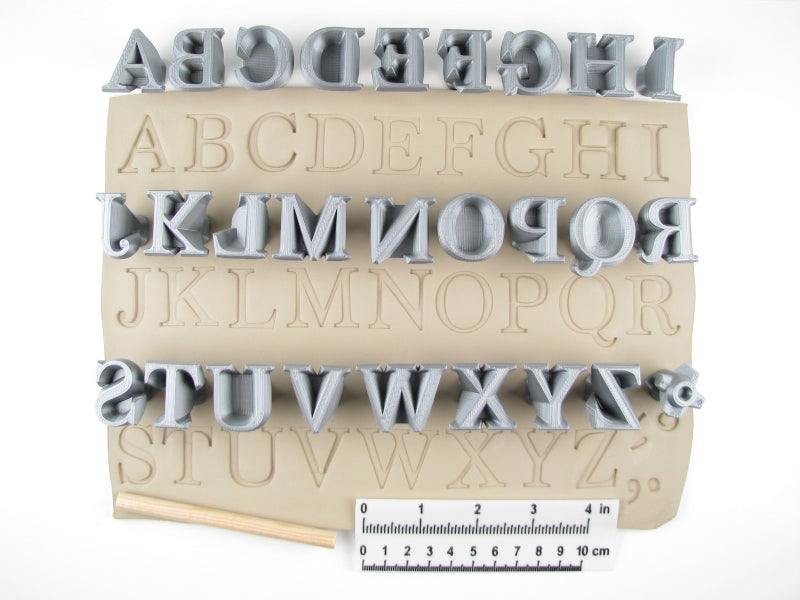 Marion alphabet stamps for clay | Relyef pottery tools